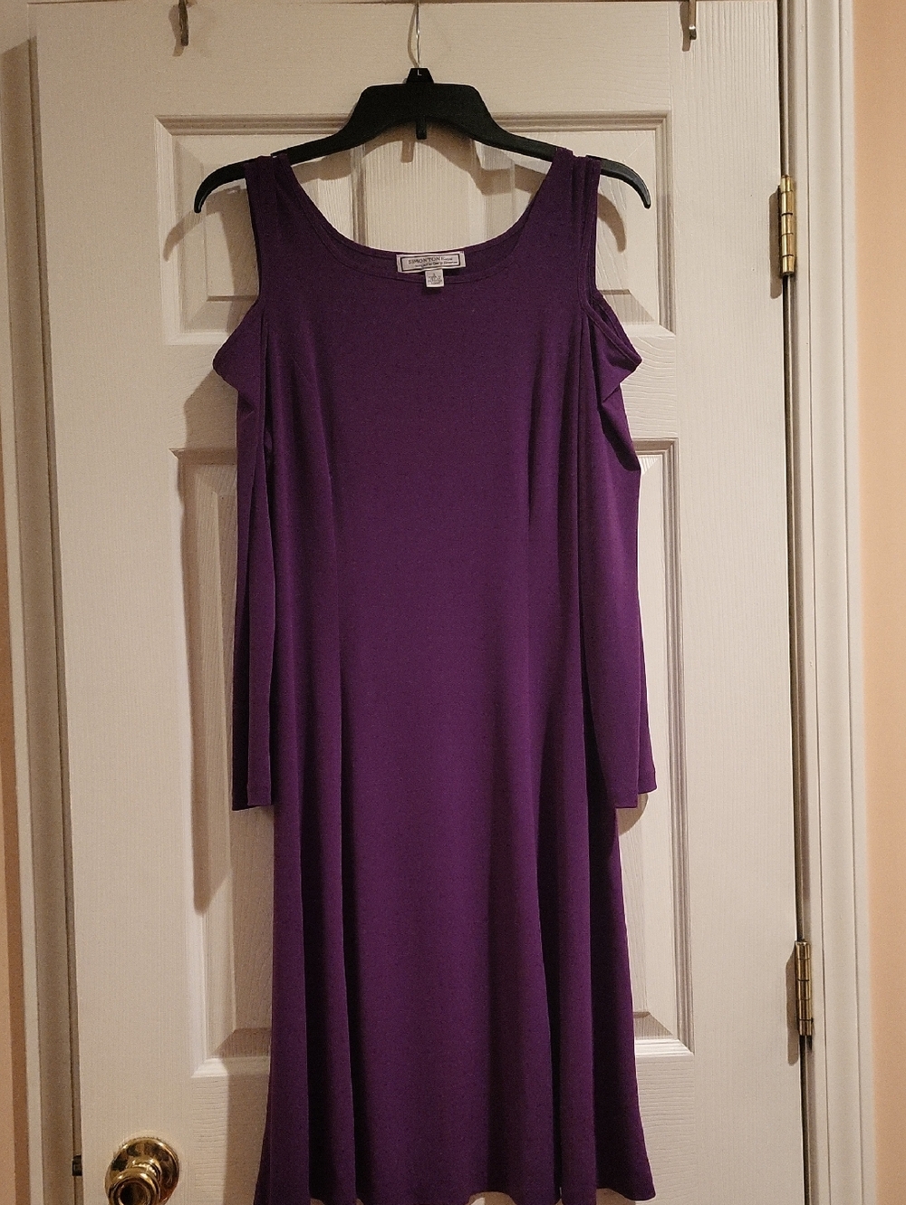 Simonton Says Designed By George Simonton Purple Cold-Shoulder Women's Dress